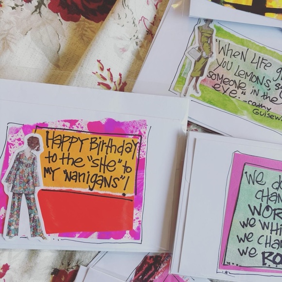 Handmade blank inside greeting cards with a sassy flair (10 pack) - Picture 2 of 5